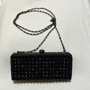 Deux Lux black spiked clutch